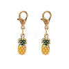 Brass Enamel Pendant Decorations HJEW-YW00573-05-1
