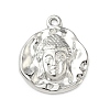 Hammered 304 Stainless Steel Pendants STAS-C167-01P-1