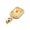 304 Stainless Steel Enamel Pendant Decoration STAS-L283-51G-3
