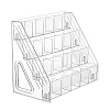 4-Tier 20-Grid Acrylic Card Display Riser Stands ODIS-WH0030-339B-6