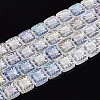 Electroplate Transparent Glass Beads Strands EGLA-N017-03A-1