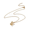 Initial Letter with Butterfly Pendant Necklace LS-NJEW-C026-01G-E-2