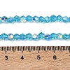 Electroplate Transparent Glass Beads Strands EGLA-K015-18S-4
