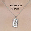 201 Stainless Steel Hollow Tarot Card Pendant Necklace NJEW-OY001-90-3