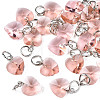 Faceted Transparent Glass Charms GLAA-T024-04J-1