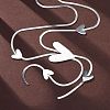 304 Stainless Steel Heart Y Necklaces NJEW-R026-30P-2