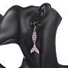 2 Pairs 2 Colors Fishtail Glass Seed Beaded Dangle Earrings EJEW-MZ00698-4