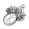 Tibetan Style Alloy Pendant Cabochon Settings TIBEP-5199-AS-LF-2
