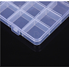 Transparent Plastic Bead Containers CON-YW0001-10-3