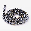 Electroplate Glass Beads Strands LS-EGLA-D015-12x8mm-14-2