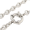 Non-Tarnish 304 Stainless Steel Cable Chain Bracelets for Women BJEW-Q344-05P-2