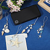 4Pcs 4 Colors Ocean Theme Iron & Resin Decoration Phone Charms Straps MOBA-CO0001-02-5