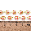 Brass Glass Butterfly Charm Link Chains CHC-T018-11C-G-3