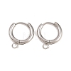 316 Stainless Steel Huggie Hoop Earring Findings EJEW-B158-01B-P-1