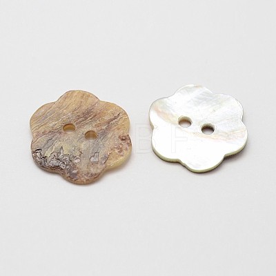 Flower Mother of Pearl Buttons SHEL-N033-23-1