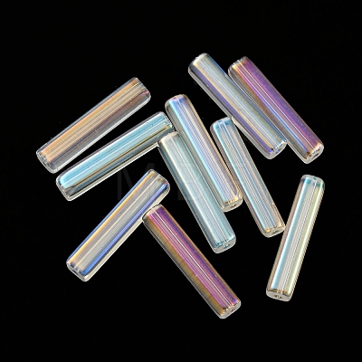 Electroplate Glass Beads GLAA-D024-01E-1