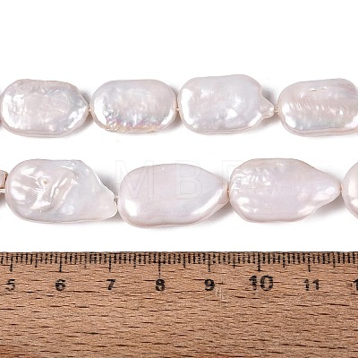 Natural Baroque Pearl Keshi Pearl Beads Strands PEAR-S020-D16-1