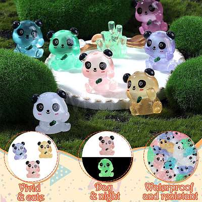 32Pcs 8 Styles Luminous Resin Ornaments AJEW-SZ0002-65-1