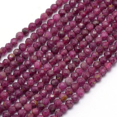 Natural Ruby Beads Strands G-E411-14-2.5mm-1