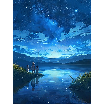 Starry Sky DIY Diamond Painting Kit PW-WGEE68B-08-1