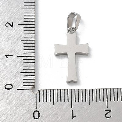 304 Stainless Steel Micro Pave Cubic Zirconia Pendants STAS-Z107-08P-04-1
