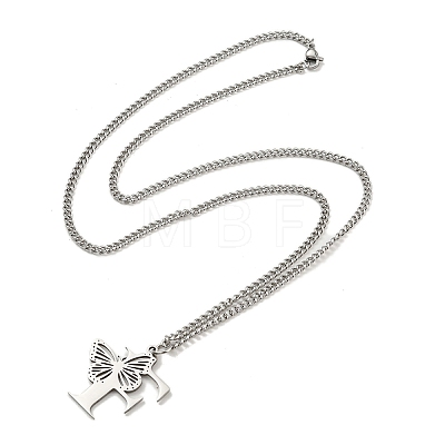 201 Stainless Steel Necklaces NJEW-Q336-01F-P-1