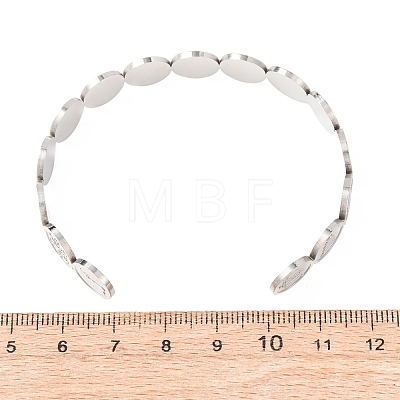 Christmas 201 Stainless Steel Cuff Bangles for Women BJEW-T021-01F-P-1