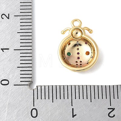 Brass Micro Pave Cubic Zirconia Pendants KK-U064-13G-1