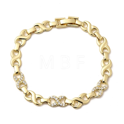 Brass Link Chain Bracelets for Women BJEW-H630-05G-1