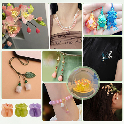 150Pcs 3 Colors Opaque Resin Imitation Shell Beads RESI-PH0002-78-1