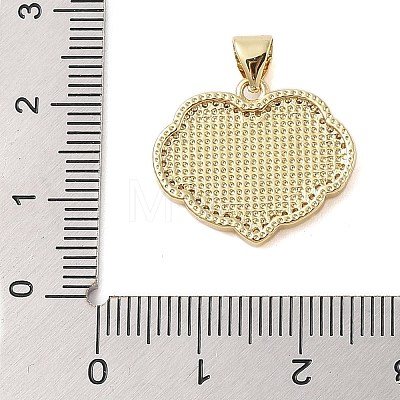 Brass Micro Pave Clear Cubic Zirconia Pendant KK-I712-32G-1