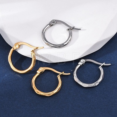 304 Stainless Steel Hoop Earrings EJEW-D195-M-1