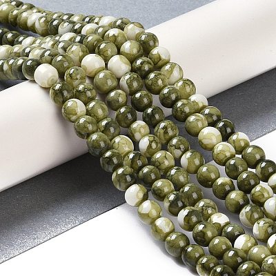 Baking Paint Glass Bead Strands GLAA-H031-01A-14-1