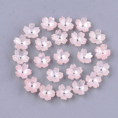 Cellulose Acetate(Resin) Bead Caps X-KK-S161-03B-1