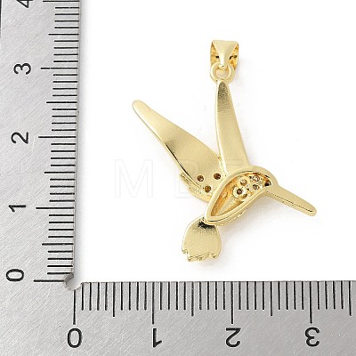 Brass Micro Pave Cubic Zirconia Pendants KK-P294-32G-03-1