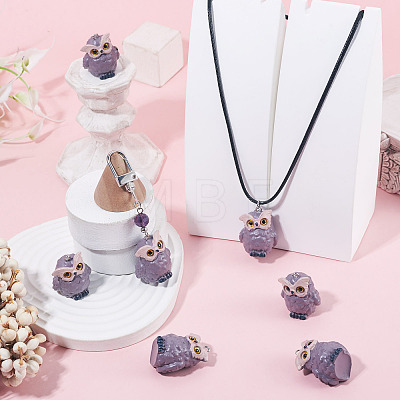 5Pcs Opaque Resin Pendants RESI-TADJ0001-26B-1
