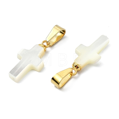 Natural White Shell Pendants PALLOY-JF05487-1