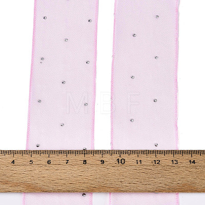 Single Face Printed Polyester & Acrylic Satin Ribbon SRIB-T009-06F-1