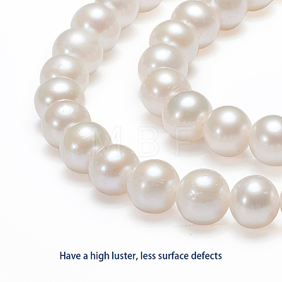 Natural Cultured Freshwater Pearl Beads Strands PEAR-E002-25-01-1