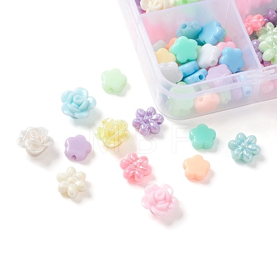 4 Style Opaque Acrylic Beads MACR-YW0001-51-1