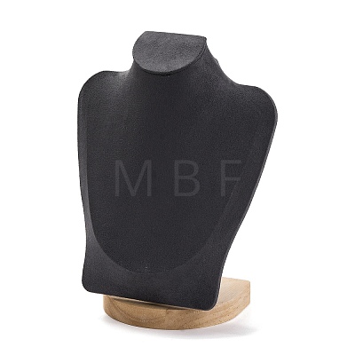 Bust Shaped Velvet Jewelry Necklace Display Stands ODIS-B002-02A-01-1