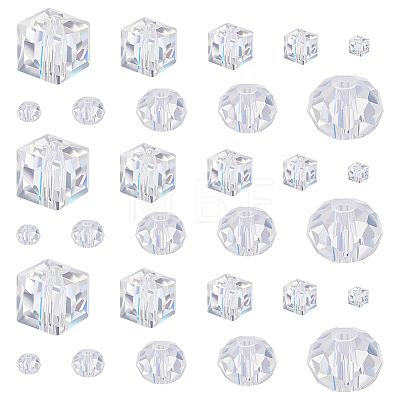 800Pcs 10 Styles AB Color Plated Electroplated Glass Beads Strands GLAA-GA0001-85-1