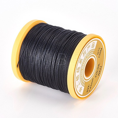 Round Waxed Polyester Cord YC-E004-0.65mm-N621-1