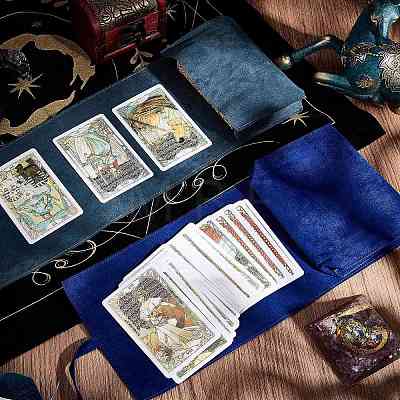 2Pcs 2 Colors Double-Sided Velvet Tarot Cards Storage Bags ABAG-CN0001-02A-1