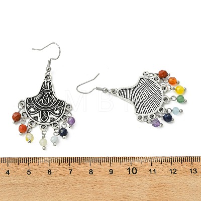 Gemstone Tassel Chandelier Earrings EJEW-JE07176-01-1