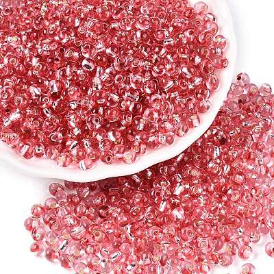 6/0 Baking Paint Transparent Glass Seed Beads SEED-N006-06F-1