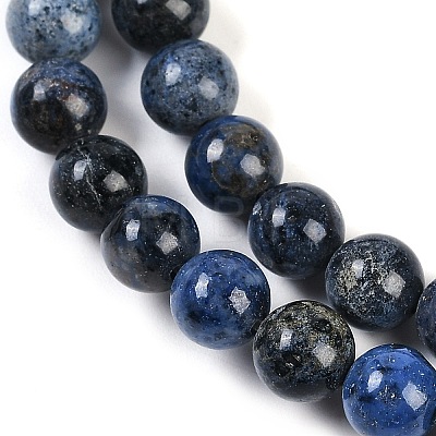 Natural Dumortierite Beads Strands G-G167-A06-8MM-1