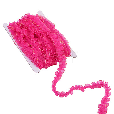 10M Double Layer Polyester Lace Ribbon OCOR-TA0004-14G-1
