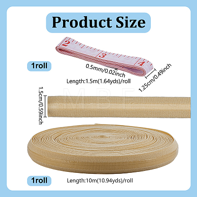 1 Roll Flat Nylon & Spandex Non-Slip Elastic Cord OCOR-NB0002-56A-1