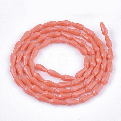 Opaque Solid Color Glass Beads Strands GLAA-T009-001C-1